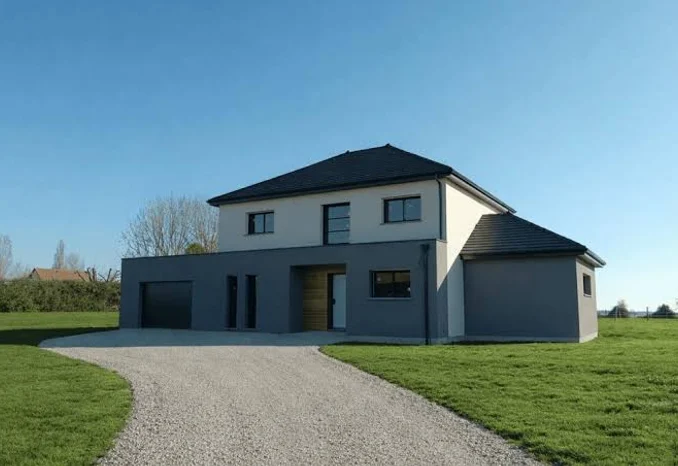 Modèle de maison Ambronay : maison neuve éco-conçue RE2020, plan sur-mesure, dans l'Ain