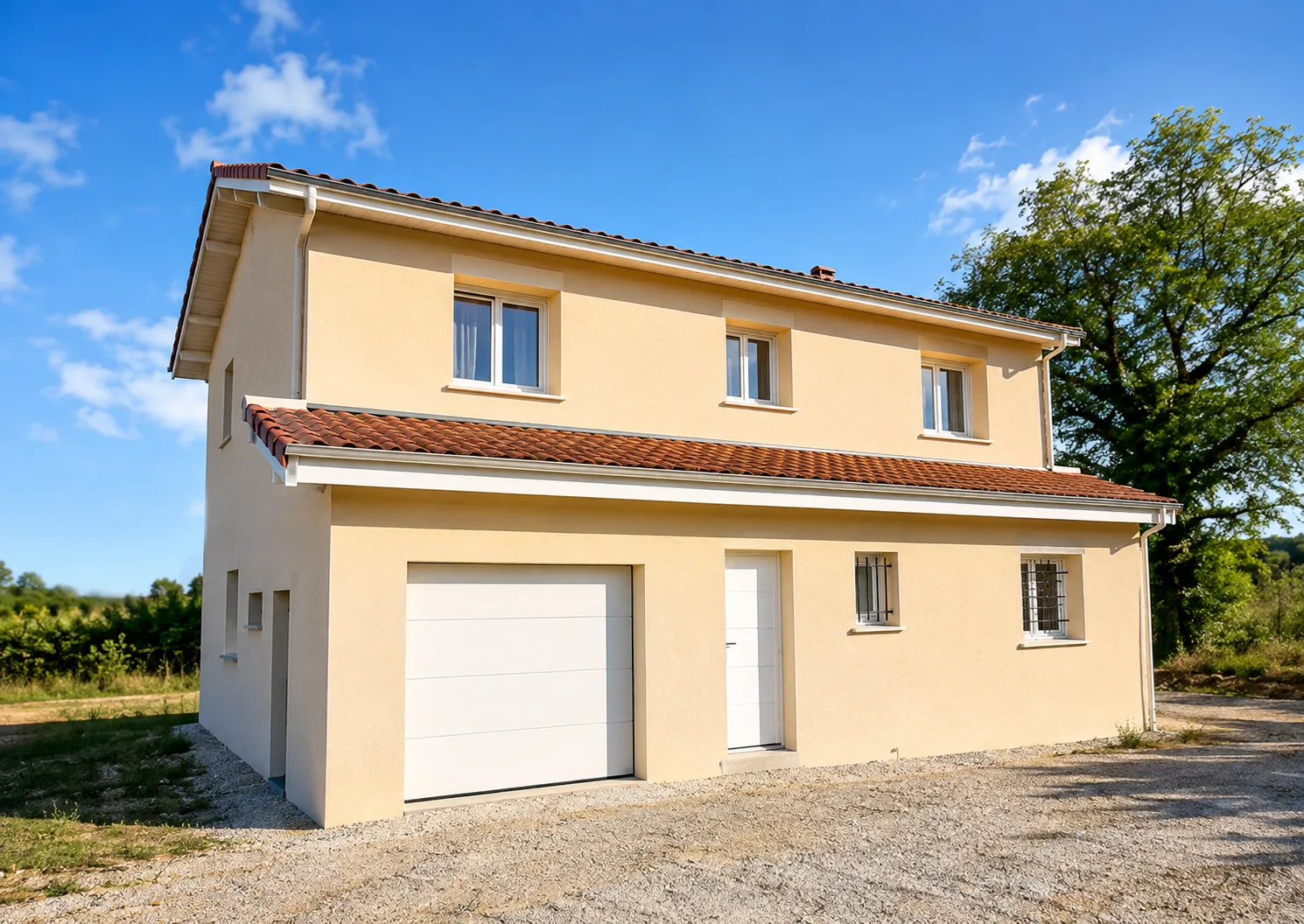 Maison traditionnelle à étage dans l'Ain, avant travaux d'extension
